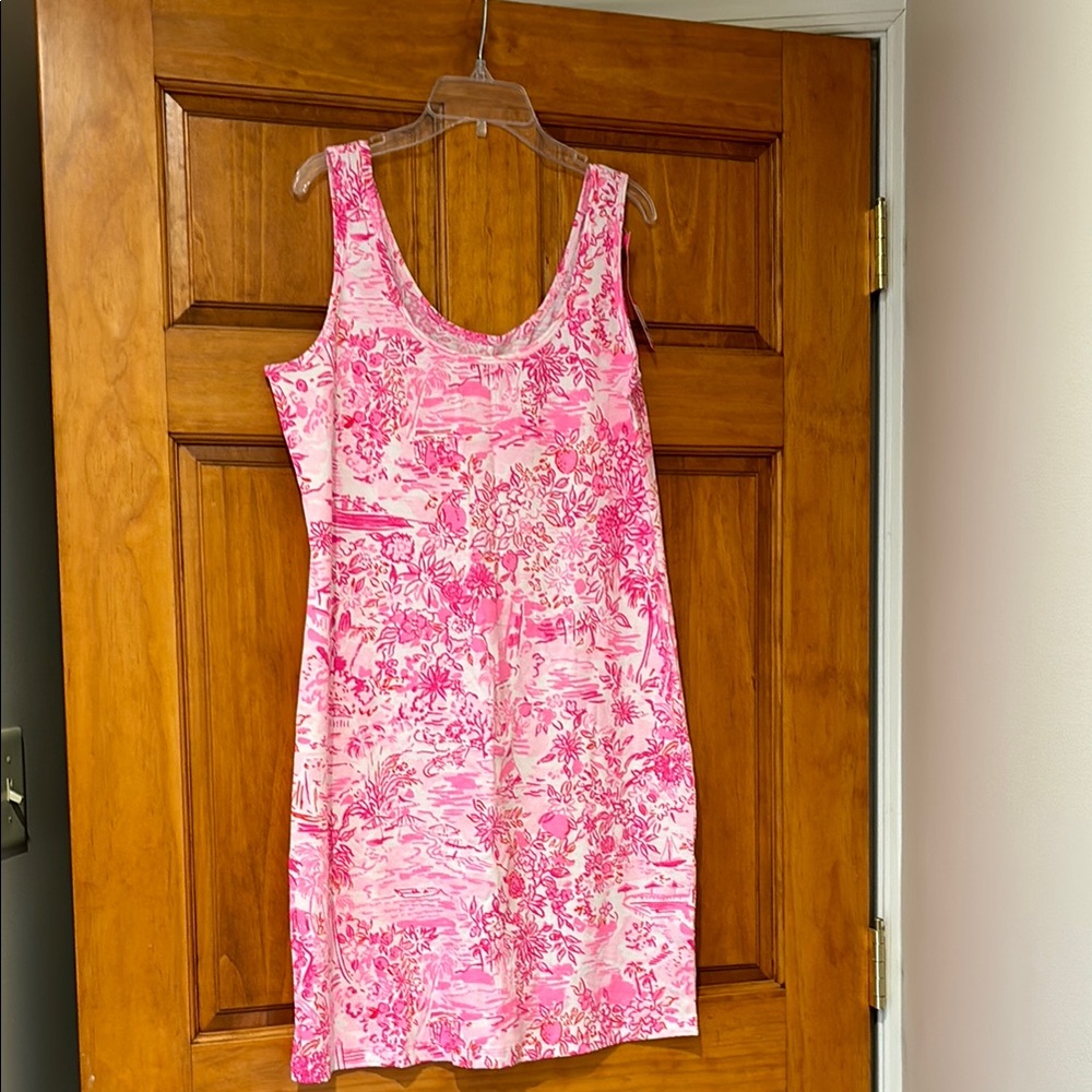 Floral Pink Sleeveless Dress